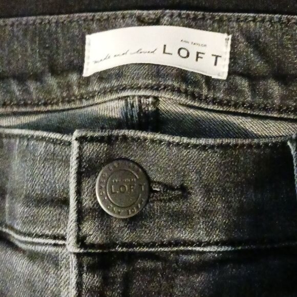Ann Taylor LOFT, Modern Skinny Jeans in Faded‎ Black, Size 28/6 - Picture 8 of 12